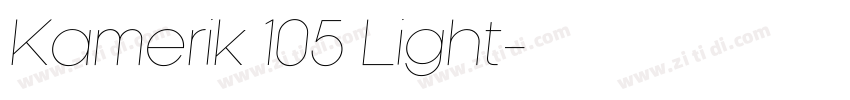 Kamerik 105 Light字体转换